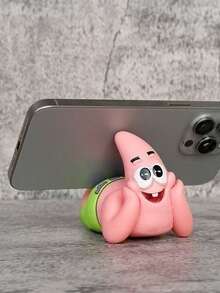 SpongeBob SquarePants 1個可愛粉色海星手機支架，適合桌面裝飾、手機收納、生日禮物，追劇必備 - 支架 - 查看 1