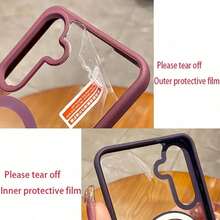 Transparent PC Phone Case, Compatible With Galaxy A17 A07 A56 A26 A36 A37 A57 A16 A55 A25 A35 A15 A27 A05 A06 S26Ultra S25Ultra S24Ultra S23Ultra S22Ultra S25 FE S24 S23 S22 Models, Macaron Color Phone Case, Phone Case, Phone Accessories - Pink - View 8