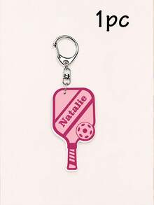 Custom Pickleball Keychain, Personalized Paddle Key Chain, Sport Style Bag Charm, Customized Name Keychains, Customizable Gift For Players, Birthday - Style a - View 13