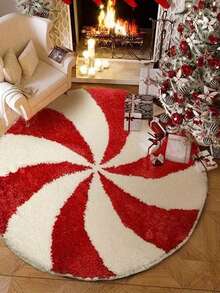 70cm Christmas Decorative Floor Mat;Christmas Tree-Shaped; Non-Slip And Stain-Resistant;Suitable For Christmas And Thanksgiving Decor; Ideal For Use By The Bedside,N The Entryway, Living Room, Or Bedroom;Perfect For Home And Themed Party Decoration - Multicolor - View 7