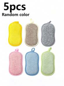 5pcs Random Multi-Functional Polyurethane Sponge Wipes, Reusable And Washable, Suitable For Cleaning Pots, Bowls And Plates Without Shedding, Ideal For Bathroom, Kitchen And Toilet Cleaning, Non-Scratch Surface, Suitable For Pots, Pans, Bowls, Dishes And Other Kitchen Cleaning Tools, Practical Kitchen Supplies, Random Color (1pc/3pcs/5pcs Available) - A - View 10