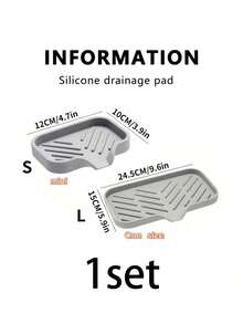 Kitchen Sink Drip Tray Silicone Splash Guard Storage Rack, Creative Dishwashing Sink Sponge Holder, Quick Drainage Keeps Countertop Dry And Tidy - A - View 14