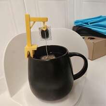 Creative Mini Crane Shaped Tea Bag Holder, Reusable Cup Rim Anti-Drop Tea Bag Hook, Home Office Tea Bag Fixing Clip, Easily Hang Tea Bags For Even Brewing, Creative Tea Bag Stand, Convenient Home Office Tool, Plastic Craft, Practical Small Tool, Great Gift For Tea Lovers Home And Office - Multicolor - View 2