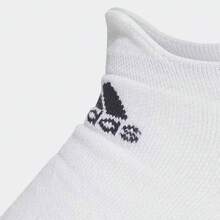 adidas 訓練時尚百搭純色運動休閒短襪 男女同款 白色/黑色 - 白色 - 查看 5