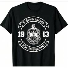 Bacardi Vintage Delta Sigma Theta Sorority T-Shirt, Delta Black History Girl Pride, Summer Tops - Black - View 1