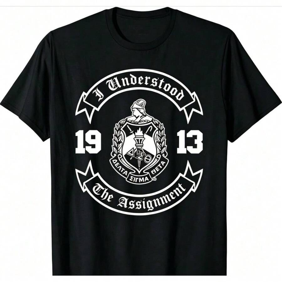 Bacardi Vintage Delta Sigma Theta Sorority T-Shirt, Delta Black History Girl Pride, Summer Tops - Black - View 1