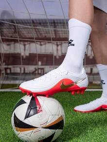 Nike 男款 TIEMPO MAESTRO ACADEMY AG 26 新款人造草皮比賽足球鞋 IB4479-100 - 白色/紅色 - 查看 4