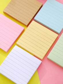 100pcs Colorful Horizontal Line Sticky Notes Random Colors - Multicolor - View 7