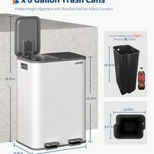 Indoor Compost Bins - White - View 7
