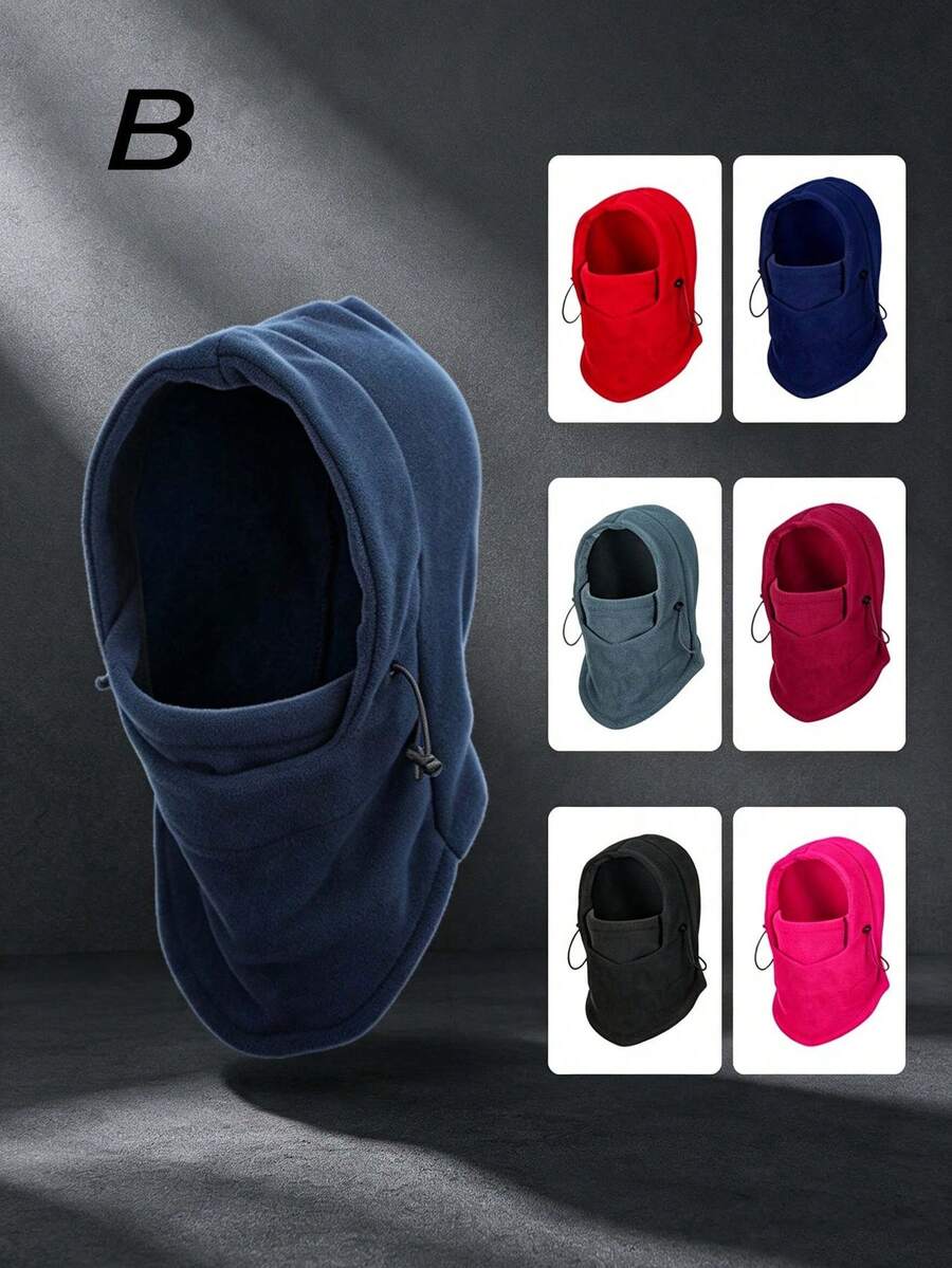 Outdoor Warm Balaclava Windproof Fleece Full Face Mask Neck Gaiter Hat Suitable For Skiing And Cycling - Multicolor - View 1