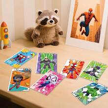 12pcs/Set And His Magical Friend Spring Notebooks, Multiple Cartoon Superhero Pattern Mini Notebooks, Classroom Reward Stationery, Themed Birthday Party Gift Bag Fillers - Multicolor - View 6