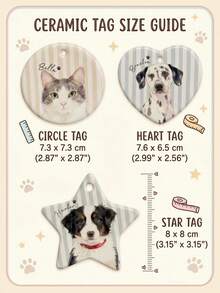 Photo + Name Customized Pet Memorial Ornament - Striped Dog And Cat Ornament, Personalized Pet Memorial Gift, Dog Christmas Ornament, Pet Memorial Gift - Multicolor - View 6