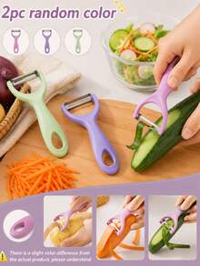 2pcs Peeler Set, Thin Skin Peeler To Reduce Waste, Ergonomic Handle Kitchen Tool, Suitable For Carrots And Potatoes - Multicolor - View 12