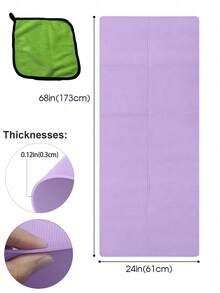 Foldable Yoga Mat Non-Slip Fitness Mat Home Quiet Exercise Mat For Women And Beginners For Home Outdoor Stretching Yoga Pilates Plank Gymnastics Workout Exercise For Dance Training Home Gym Weight Loss Travel Essential Accessories Workout Equipment - Multicolor - View 12
