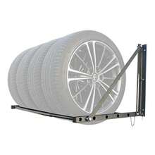 300 lb. Capacity Foldable and Adjustable Wall Mount Tire Rack - A - Ver 5