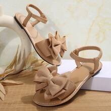 Sandal bệt nữ quai hậu co giãn nơ lớn nhún, 3 màu, phong cách tiên mềm mại, dép xỏ ngón hở mũi dáng thoải mái cho du lịch - Màu Khaki - Xem 13