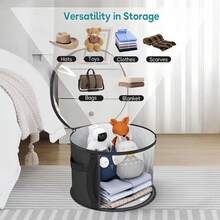 Hat Shape-Preserving Transparent Storage Organizer, Extra Large Double Zipper Dust-Proof Hat Storage Bag With Handle And Accessory Pocket, Suitable For Closet, Dorm, Bedroom - Multicolor - View 6