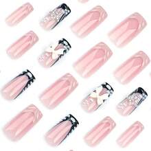 Presione sobre uñas postizas - Negro - Ver 2