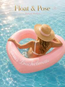 Custom Heart-Shaped Swim Ring For Adult Women, Custom Heart-Shaped Pool Float, Cute Arm Floats, Eye-Catching Water Photography Swim Ring, Beach Essential, Beach Accessory, Personalized Bachelorette Party, Destination Wedding, Honeymoon Accessory - Multicolor - View 7