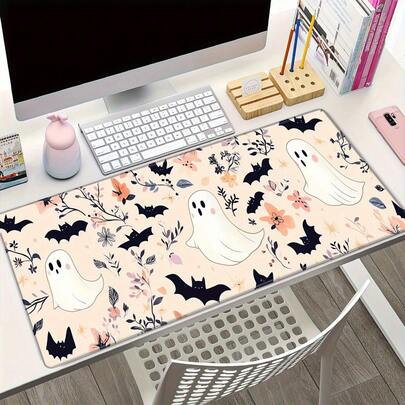 Halloween Themed Mouse Pad, Non-Slip Rubber Base, Cute Size Gaming Desk Mat, Gothic Style Office Keyboard Pad, Perfect Holiday Gift