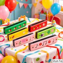 20pcs Harmonica, Lightweight Double Row 16-Hole Harmonica, Christmas Party Gift, Beginner Musical Instrument Toy, Random Color And Style Per Piece (Christmas/Halloween Style) - Multicolor - View 2