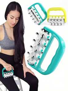 Cellulite Massager For Fascia Release Muscle Massage Roller Mini Trigger Point Deep Tissue Myofascial Release Tool Lymphatic Drainage Body Massager For Men And Women Leg Neck Foot Massager For Weight Loss Gym Exercise Equipment Massage Tools - Multicolor - View 10