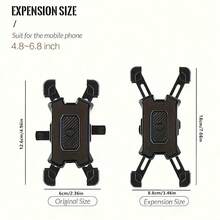 360° Rotating Bike Phone Holder, Universal For Motorcycle/Bicycle/Electric Scooter, Handlebar Navigation Mount, Anti-Slip Shock-Absorbing, One-Click Clamping - Multicolor - View 6
