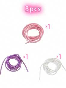2pcs/3pcs/4pcs/5pcs Pelindung Kabel Spiral Warna Acak, Pelindung Kabel Charger, Pelindung Kabel Data, Selongsong Pelindung Charger, Penutup Charger, Pelindung Kabel Earphone Cocok Untuk Ponsel Earphone Kabel Data USB Pelindung Charger, Selongsong Kabel - Beraneka warna - View 48