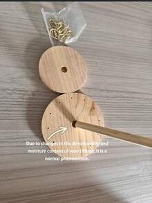 1件胡桃木項鍊展示架，附堅固掛鉤，垂直式珠寶收納架，適用項鍊/吊墜/手鍊，居家梳妝台裝飾 - 仿胡桃木色 - 查看 6