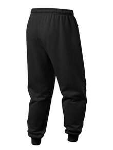 Men's Thick Fleece Ankle Pants, Cashmere Lining, Warm And Comfortable, Zipper Pockets And Drawstring Design, Suitable For Winter Outdoor Travel - Black - View 4