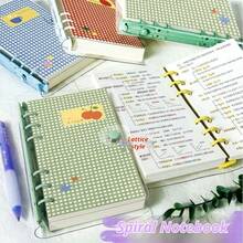 New Minimalist A6 Transparent Grid Loose-Leaf Notebook Planner Sketchbook Homework Book Large Capacity Comfortable Grip Detachable Lined Notebook For Middle School And High School Students Portable Diary Journal Error Correction Notebook - A - View 2