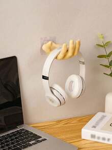 1pc Creative Palm-Shaped Wall Hook, Hand-Shaped Storage Rack, Creative Palm-Shaped Wall Storage Hook, Drill-Free Adhesive Installation, Home Wall Key Hook, Creative Palm Wall Jewelry Storage Rack, Soap Dish, Suitable For Bathroom, Bedroom, Vanity - Multicolor - View 6