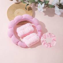 1-Piece Solid Color Shower Headband And Wristband Set (Available In 3 Styles / 5 Styles / 1 Style), Ideal For School Essentials, Home Christmas Decorations, Party Decor, Christmas And Halloween - Multiple Styles - View 7