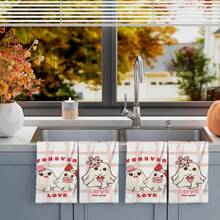 2/4/48pcs Halloween Series Pink Plaid Cute Ghost Pattern Printed Kitchen Towels - Super Soft, Highly Absorbent Polyester Tablecloths And Hand Towels, Perfect For Holiday Decor, Kitchen Decor, Party Decor. - Multicolor - View 15