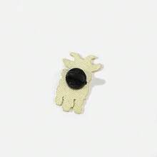 1pc Gold Outline Cute Baby Goat Enamel Pin Multi Color Fluffy Kid Goat Lapel Pin, Metal Pin For Jackets Bags, Farm Animal Lover Gift - Multicolor - View 7