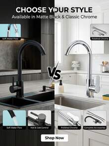 1/3pcs,Ceramic Valve Core Hot & Cold Dual Control Kitchen Faucet,Polished Electroplated Anti-Splash Bathroom Faucet,Drill-Free Easy Installation Universal Basin Faucet - Selected Thickened Material,Durable Ceramic Valve Core,Polished Electroplated Rust-Proof Process,Adjustable Hot & Cold Water,Tool-Free Simple Installation,Soft Water Flow Anti-Splash,Suitable For Home Kitchen Sink,Bathroom Vanity,Bathtub,Travel RV - Multicolor - View 9