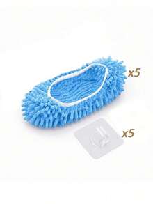 10/6/2Pcs(Shoe Covers And Hooks) Chenille Shoe Cover Set: Hand Wash-Free, Reusable Microfiber Dusting Shoes - Simply And Fun Cleaning Your Floors! - Multicolor - View 10