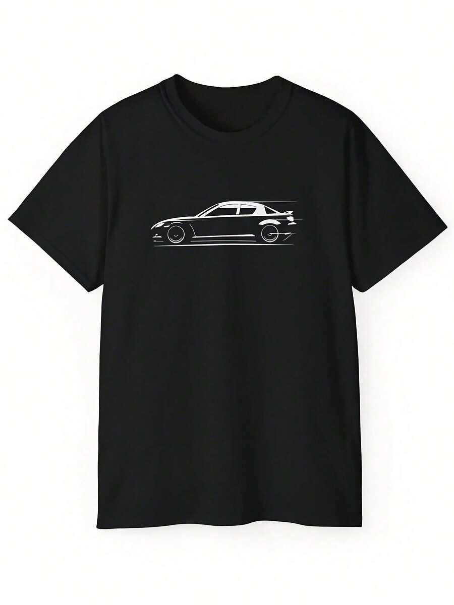 RX-8 2024 Car Enthusiast T-Shirt, Automot Tee, Classic Car Shirt, Car Lover Present, Muscle Car Top - Black - View 1