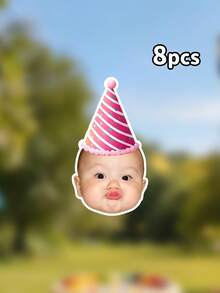 Custom Photo Birthday Banner,Multi-Style Party Hat Garland,First Birthday Party Decor, Decor,Photograph Backdrop,Family Gift, Wild One Party Theme - Multicolor - View 39