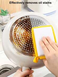 1/5/10pcs Double-Sided Dishwashing Sponges, Double-Sided Kitchen Cloth, Dishwashing Sponge, Pot Scrubbing Sponge, Multi-Purpose Absorbent Sponge, Dish Cleaning Brush, Durable Reusable Kitchen Cleaning Sponge, Kitchen Supplies, Home Products - A - View 7