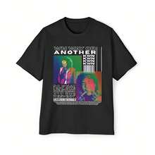 KWN Oversized Graphic Tee, Concert Streetwear Essentials, Unisex Style, Casual Comfort - 黑色 - 查看 1
