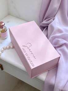 Custom Bridesmaid Invitation Gift Box | Custom Magnetic Memorial Box (Includes 3D Acrylic Name), Empty Gift Box, Wedding Gift - Multicolor - View 5