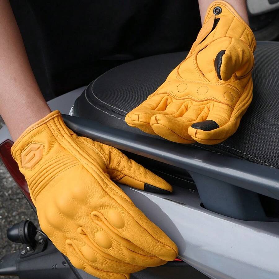 1Pair Winter Motorcycle Riding Gloves Protective Gloves Cycling Gloves Touch Screen Full Finger Gloves Motocross Riding Gloves Cycling Accessories Rider Gift - Multicolor - View 1