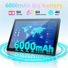 Qetupa Tablet Android 15 10,1 inci dengan casing pelindung, keyboard, mouse, dan stylus; RAM 8GB + ROM 128GB/256GB (dapat diperluas hingga 1TB); layar sentuh 1280x800; kamera depan 5MP dan kamera belakang 13MP; baterai 6000mAh; tidak mendukung kartu SIM (adaptor tidak termasuk). - Purple - View 3