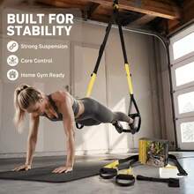 Home Fitness Suspension Training Strap P3 Suspension Resistance Band Training Set, Includes Resistance Bands (Door Anchor And Carrying Bag) - Heavy Duty Workout Straps And Adjustable Handle System, Suitable For Pull-Ups, Squats, Bench Press - Portable Manual Exercise System - A - View 3