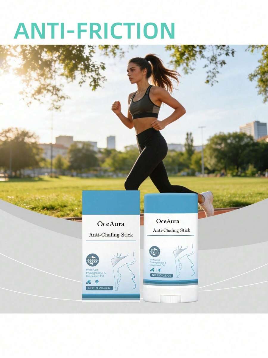 OceAura Universal Everyday Utility Friction Relief Chafe Guard Stick Non-Sticky Glide Companion Perfect For Travel Office Home Daily Movement Vibe Easy Application Anti-Rub Tool