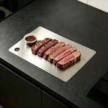 1pc/3pcs Stainless Steel Cutting Board, Dishwasher Metal Cutting Board Set, Kitchen Meat Fruit Vegetable Cutting Board, Mother's Day Valentine's Day Gift, Durable - View 7