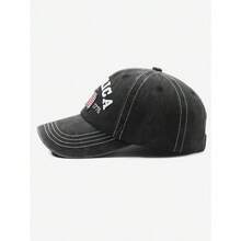 1pc America 3D Embroidered Letter, EST 1776 Embroidered, United States Of America Flag Embroidered, US Flag Embroidered Baseball Cap, Fashionable Casual Soft Top Hat, Outdoor Sports Sun Hat, Unisex - Multicolor - View 5