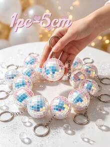 18/6/1pc - K-Pop Party Gift New Disco Ball Keychain Mirror Disco Ball Keychain K-Pop Theme Decoration 70s 80s Singer Birthday Gift Karaoke Party Supplies Baby Shower Party Decoration - Multicolor - View 14