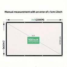Projector Screen 60 Inch, 84 Inch, 72 Inch, 100 Inch, 120 Inch, 150 Inch, Portable Foldable Projection Screen 16:9 4K 3D Indoor/Outdoor Movie Screen, Suitable For Home Theater, Camping And Entertainment Activities - Milk Silk Style - View 15